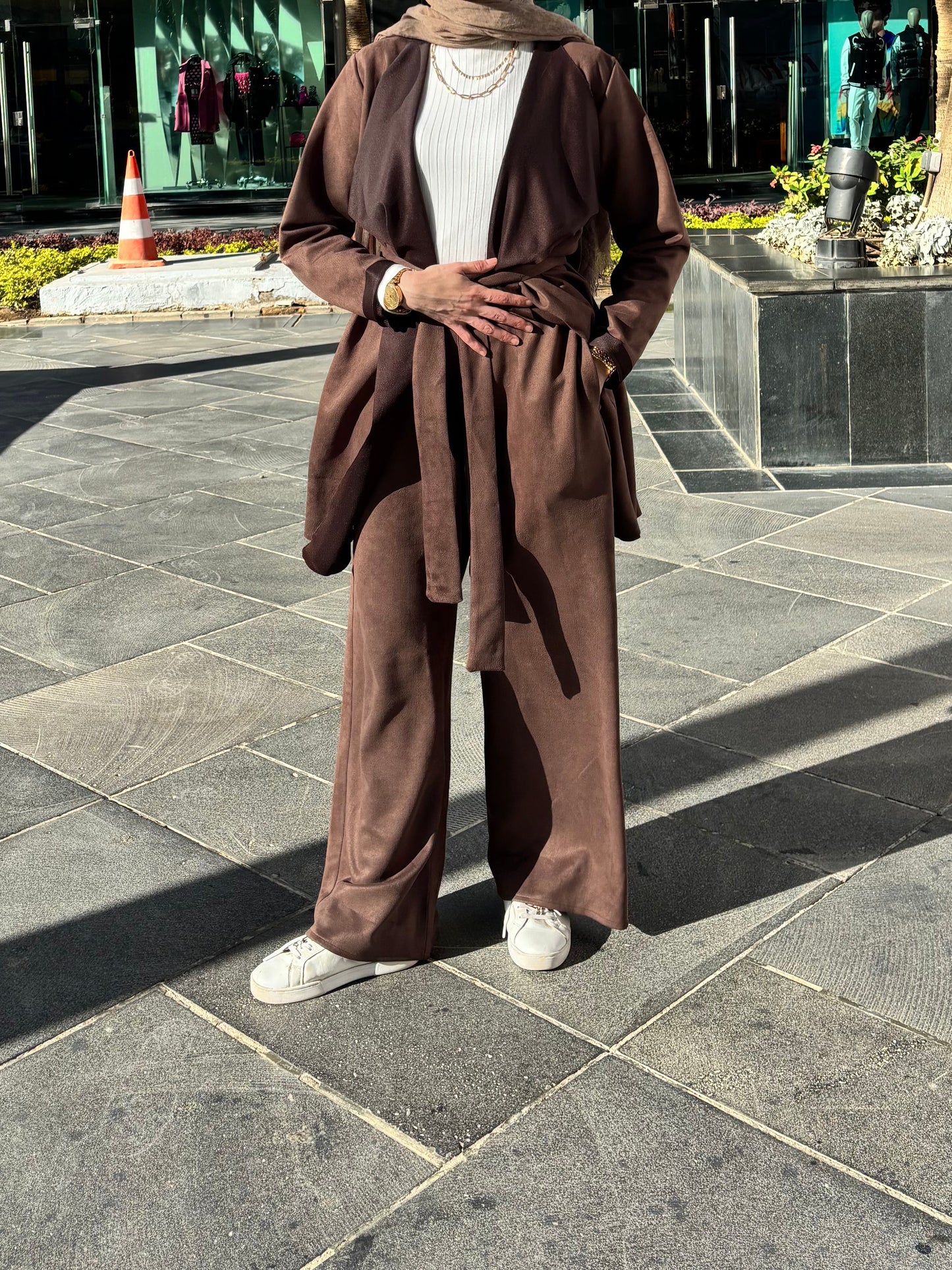 Suede signature set in Brown