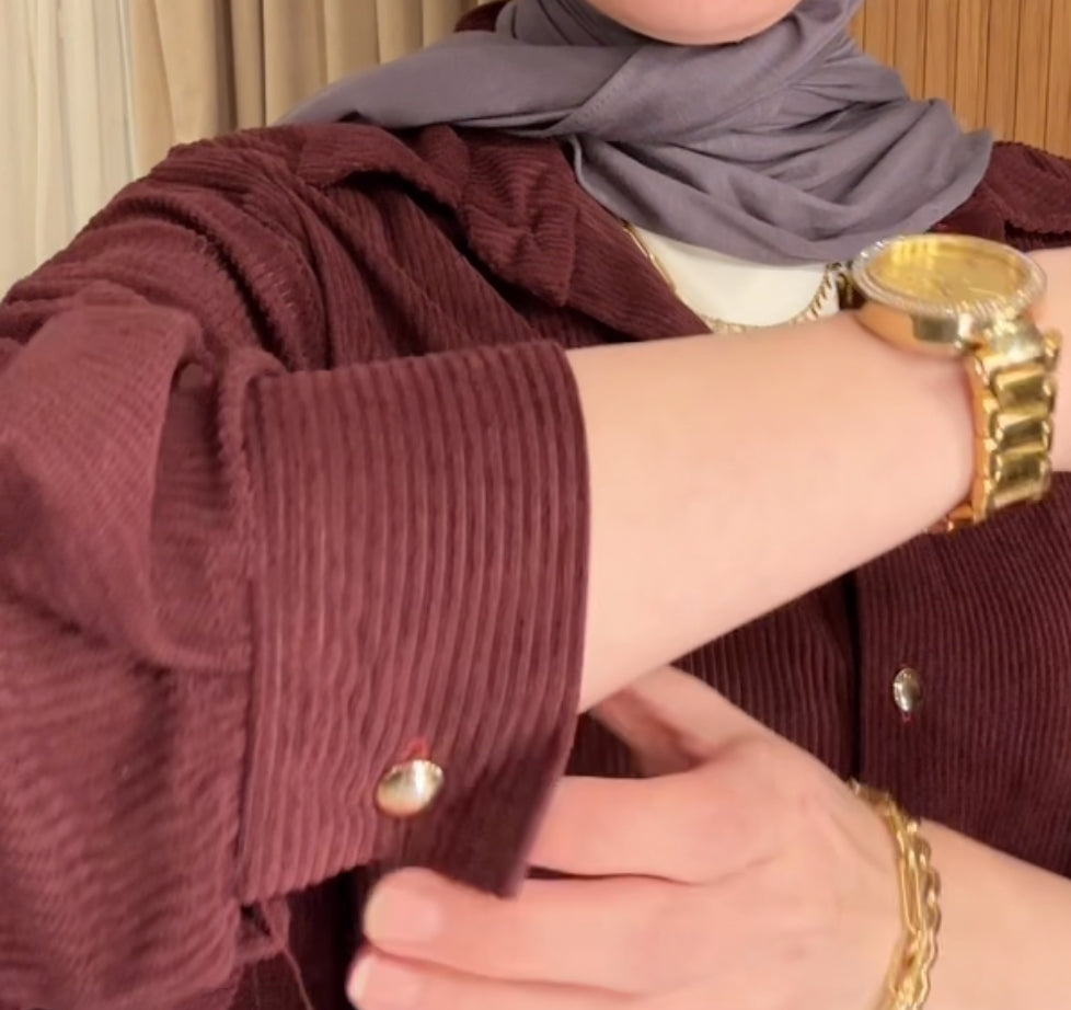 Dark Burgundy Velvet oversize shirt